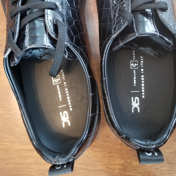 ITALIAN LEATHER EMBELLISHED CROC PRINT PIETRO 066 - Picture 9 of 11